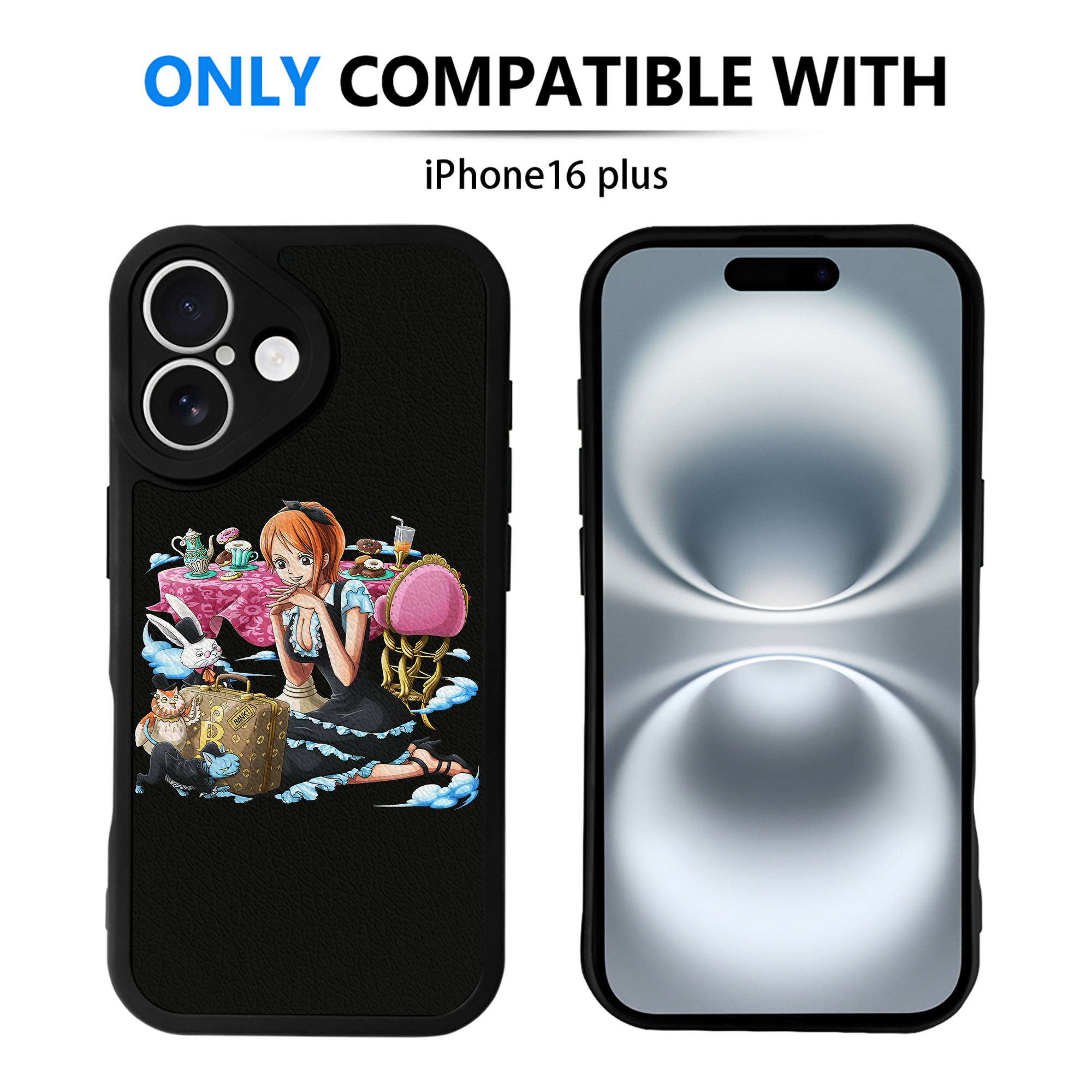 （画像用） ワンピース ナミ ONE PIECE Nami 【iPhone 16シリーズ対応】シリコンスマホケース（レザー調） 材質：シリコン